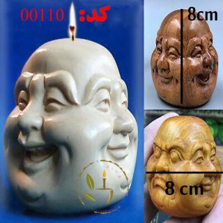 شمع دکوری دستساز طرح صورتک کد 00110